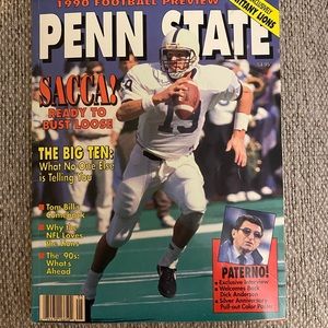 Rare Vintage Penn State 1990 Football Preview Magazine Like New